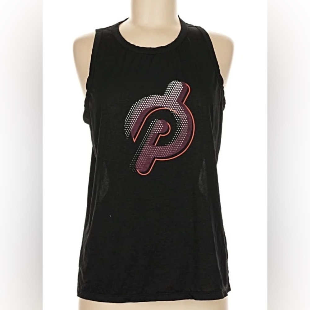 Peloton Agility Racer Tank Top, Logo, Medium, Together We Go Far, Black, Workout